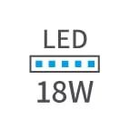 18W כולל לד מובנה 18W כולל לד מובנה