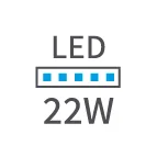 22W כולל לד מובנה 22W כולל לד מובנה
